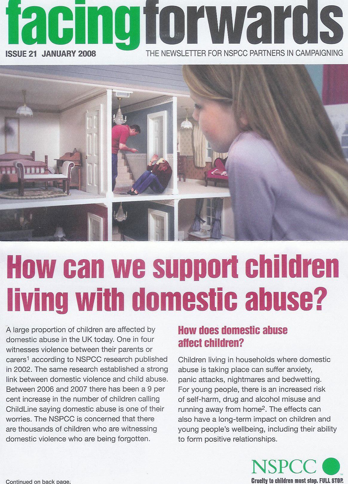 Facing Forwards - The Newsletter For NSPCC Partners In Campaigning